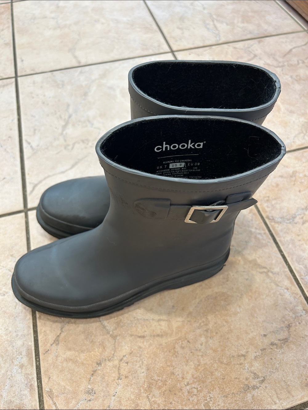 chooka Matte Black Mid-Calf Rain Boots image 2